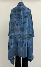 Avant Toi Silk Herbarium Foulard Scarf With Destroyed Edges In Fiume