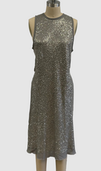 Lars Anderson Crewneck Bias Cut Tank Dress In Cement