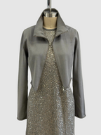 Lars Anderson Crewneck Bias Cut Tank Dress In Cement