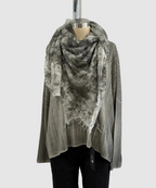 Avant Toi Hand Painted Light Cashmere Oversize Ribbed Boat Neck Pullover In Fango