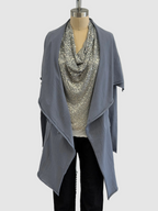 Lars Andersson Shawl Collar Wrap Jacket In Storm
