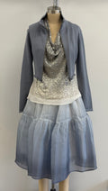 Lars Andersson Silk Organza Skirt in Blue Ombre