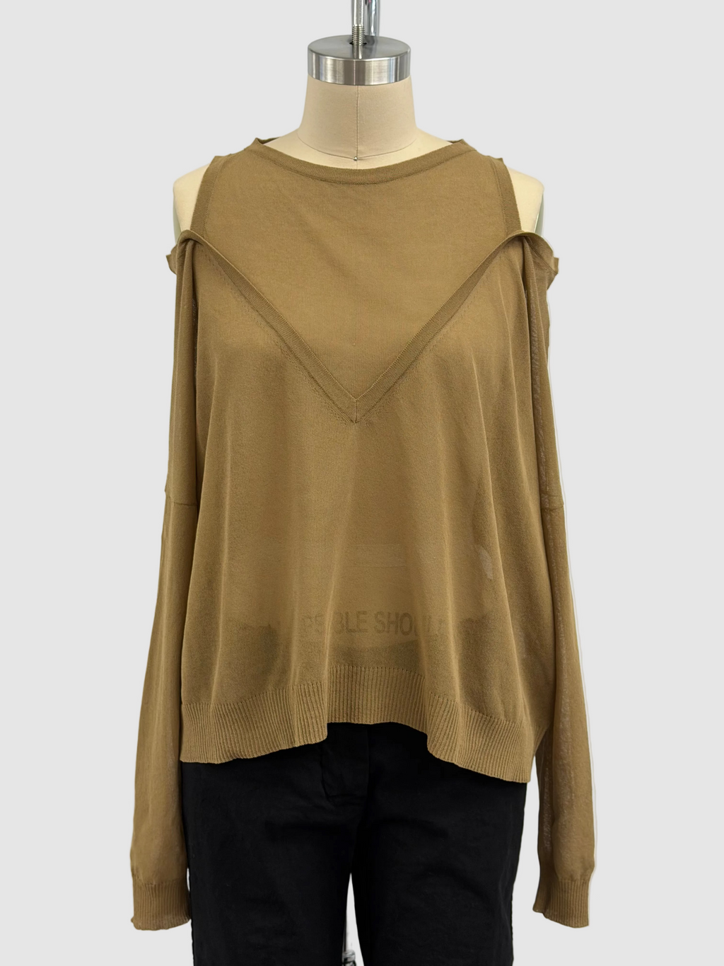 Sarah Pacini Oversized Sweater Trompe-L'oeil In Craft