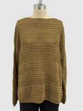 Sarah Pacini Casual Braided Knit Sweater In Craft