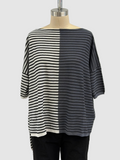 Sarah Pacini Casual Sweater In Tricolor Stripes