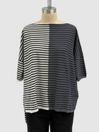 Sarah Pacini Casual Sweater In Tricolor Stripes