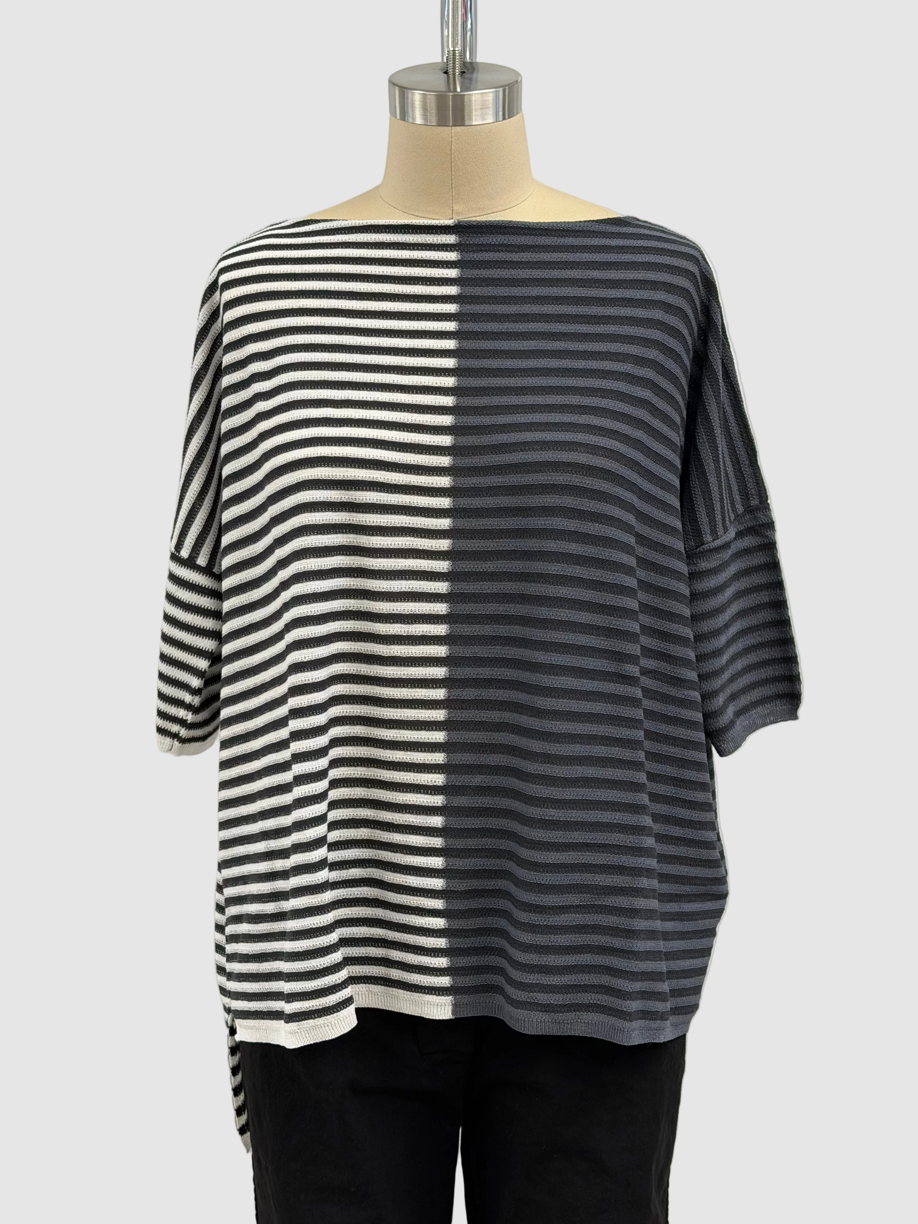Sarah Pacini Casual Sweater In Tricolor Stripes