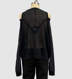 Sarah Pacini Oversized Sweater Trompe-L'oeil In Black