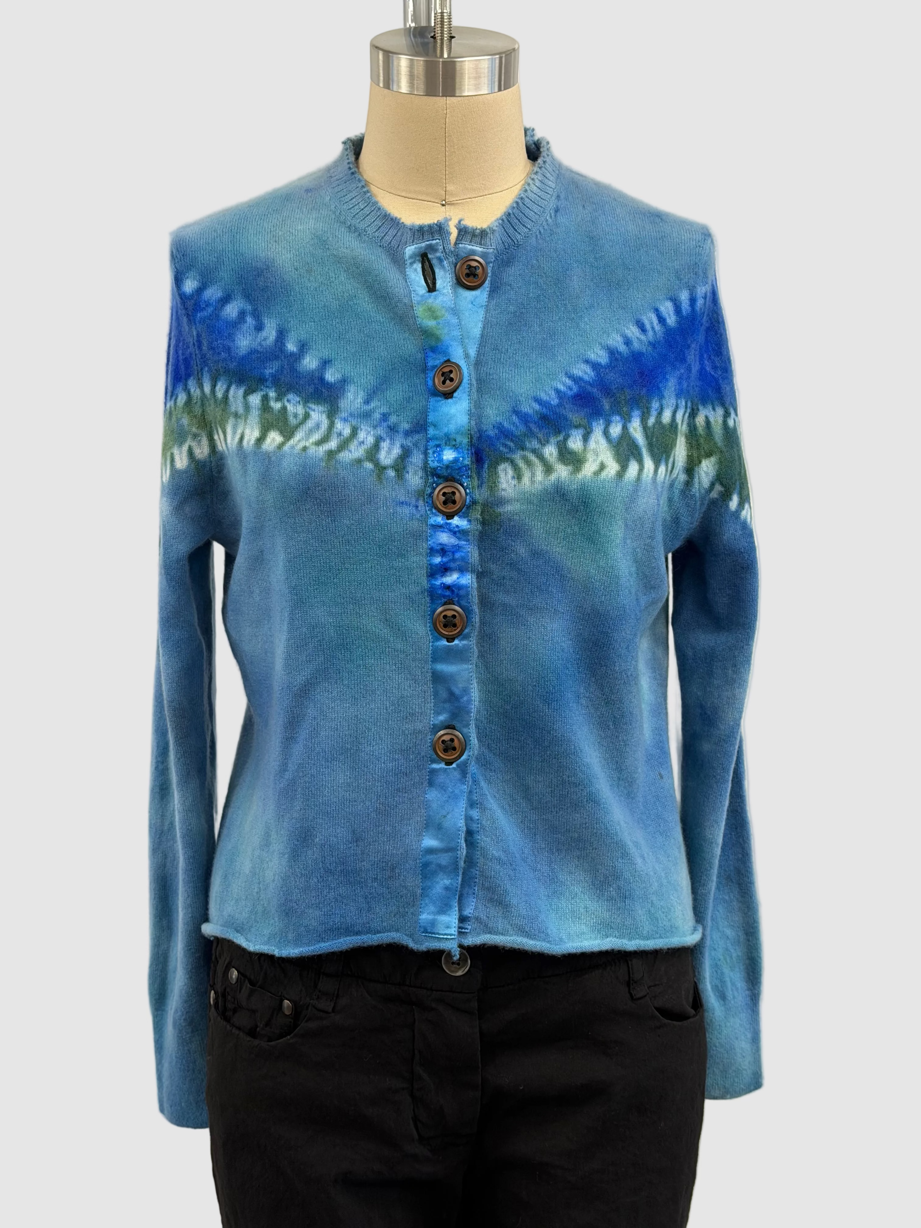 Galadriel Mattei Cashmere Cardigan In Wingspan Seawater
