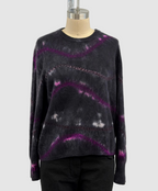 Galadriel Mattei Cashmere Crewneck Drunken Sailor Sweater In Black With Roses