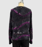 Galadriel Mattei Cashmere Crewneck Drunken Sailor Sweater In Black With Roses