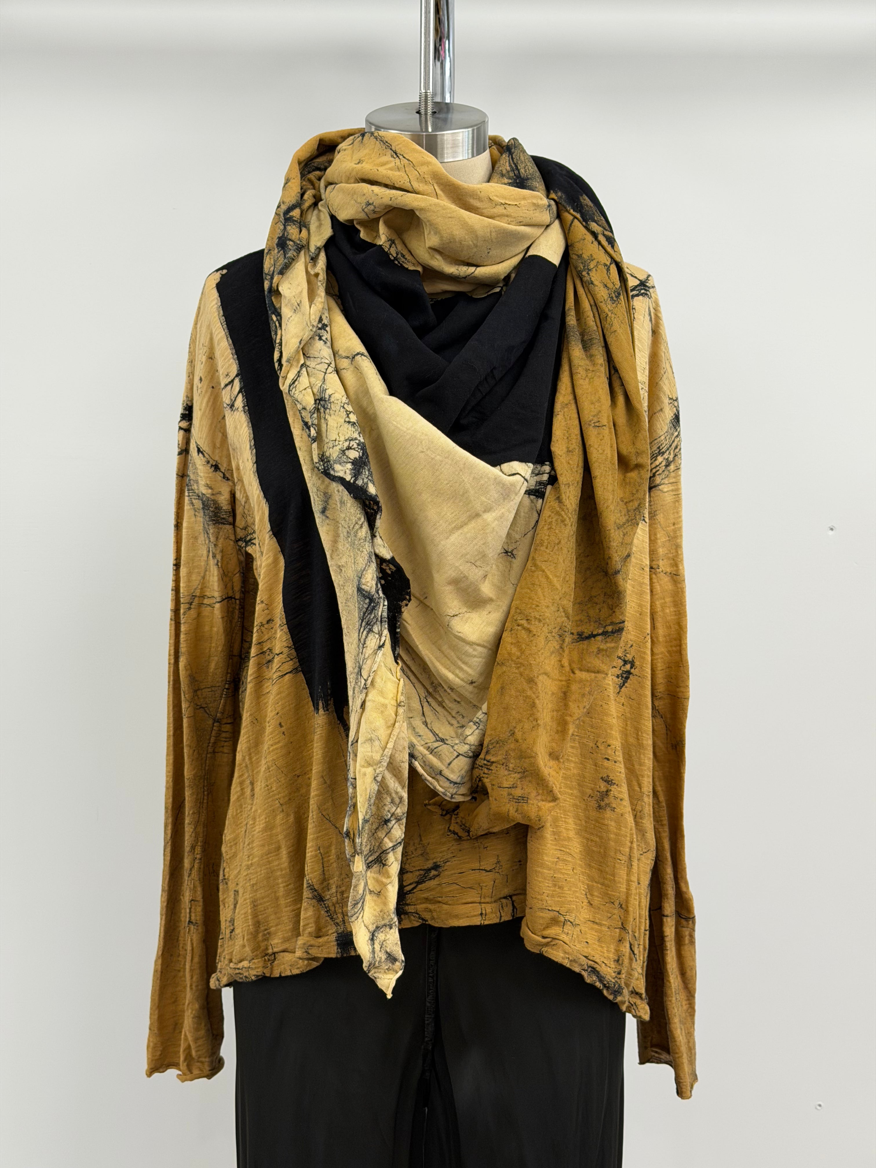 Gilda Midani Foulard in Brush Black+Caramel