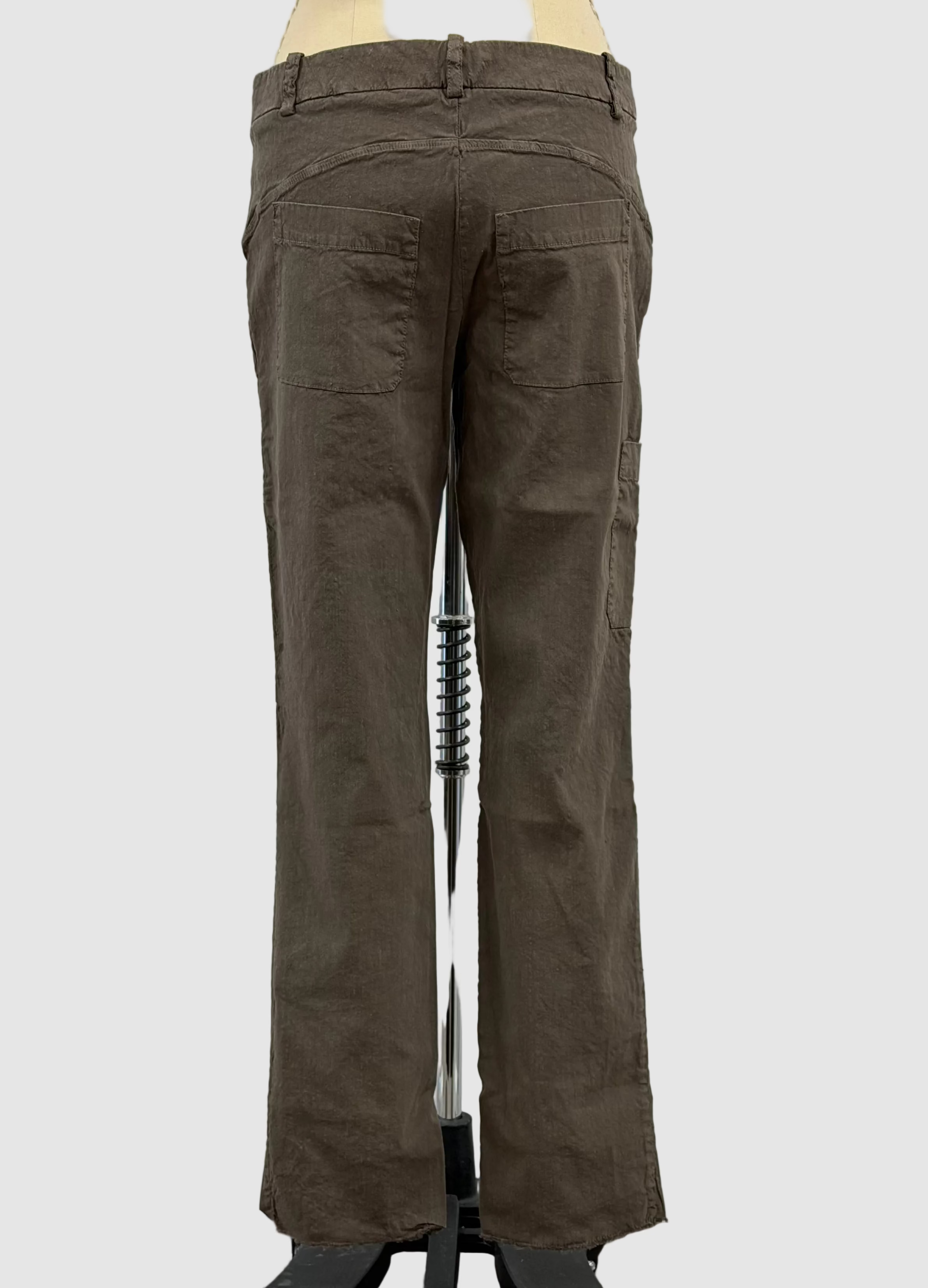 Masnada Stretch Linen Pants In Dust
