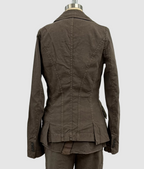 Masnada Ladies Stretch Linen Jacket In Dust
