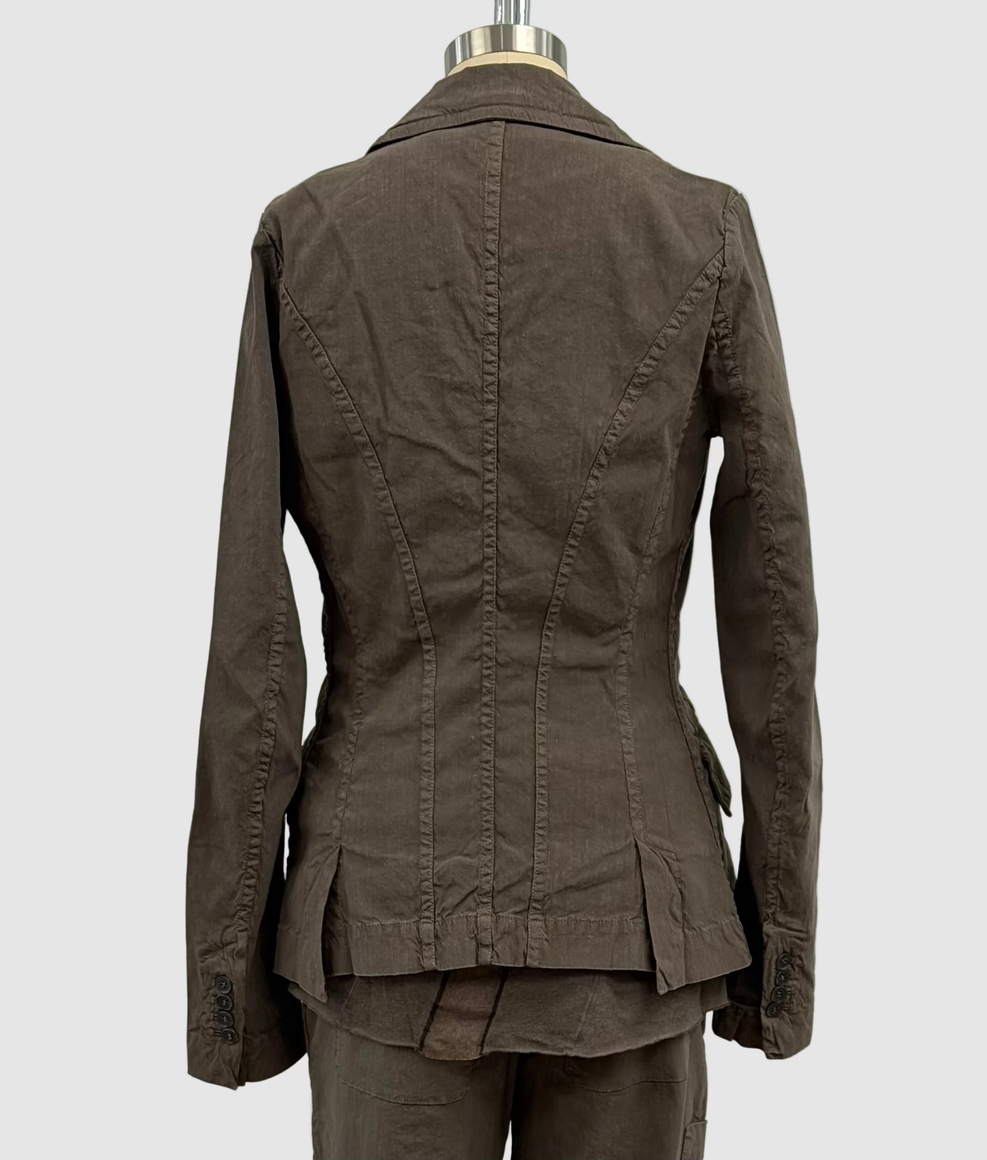 Masnada Ladies Stretch Linen Jacket In Dust