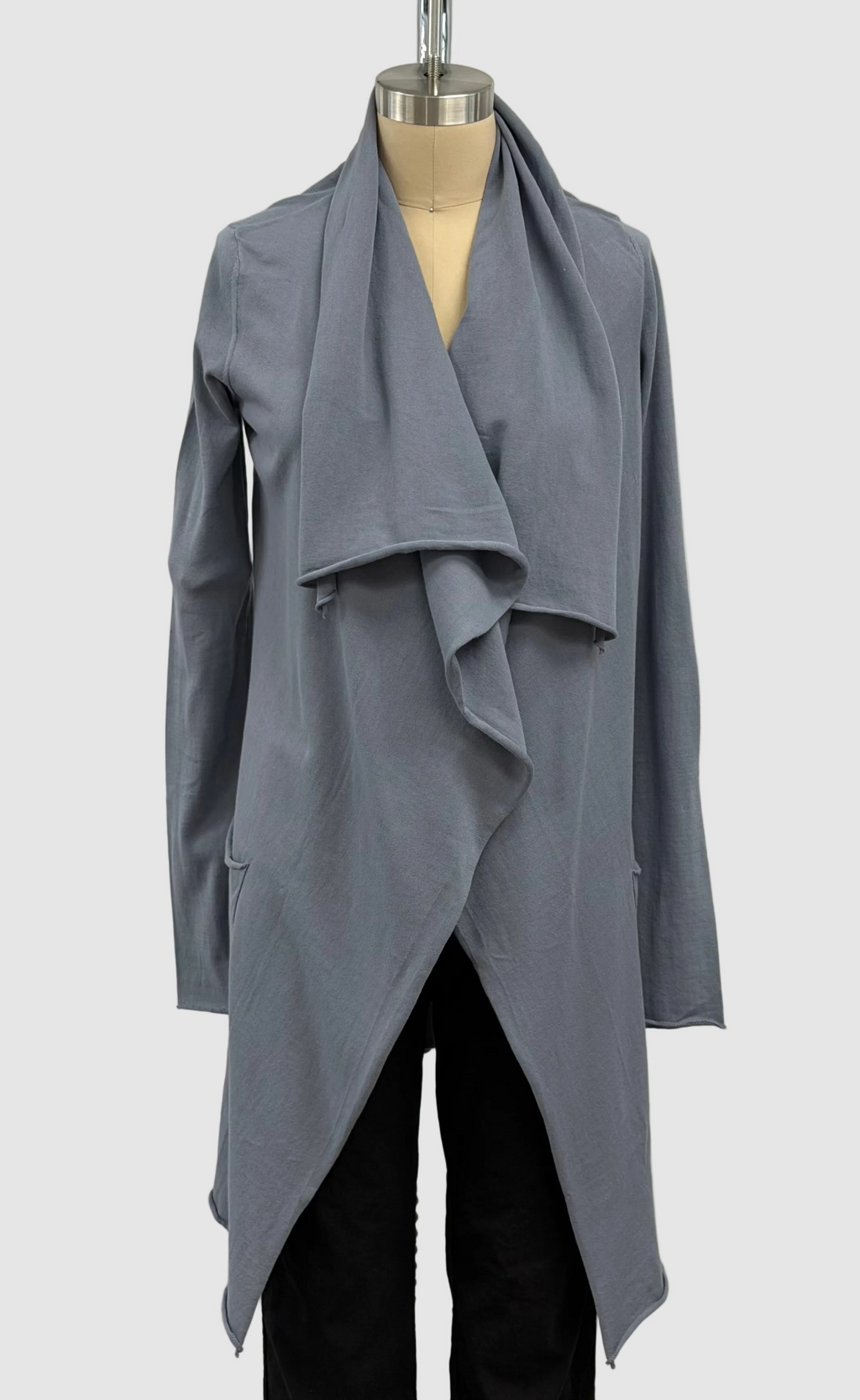 Lars Andersson Shawl Collar Wrap Jacket In Storm
