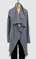 Lars Andersson Shawl Collar Wrap Jacket In Storm