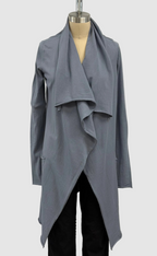 Lars Andersson Shawl Collar Wrap Jacket In Storm