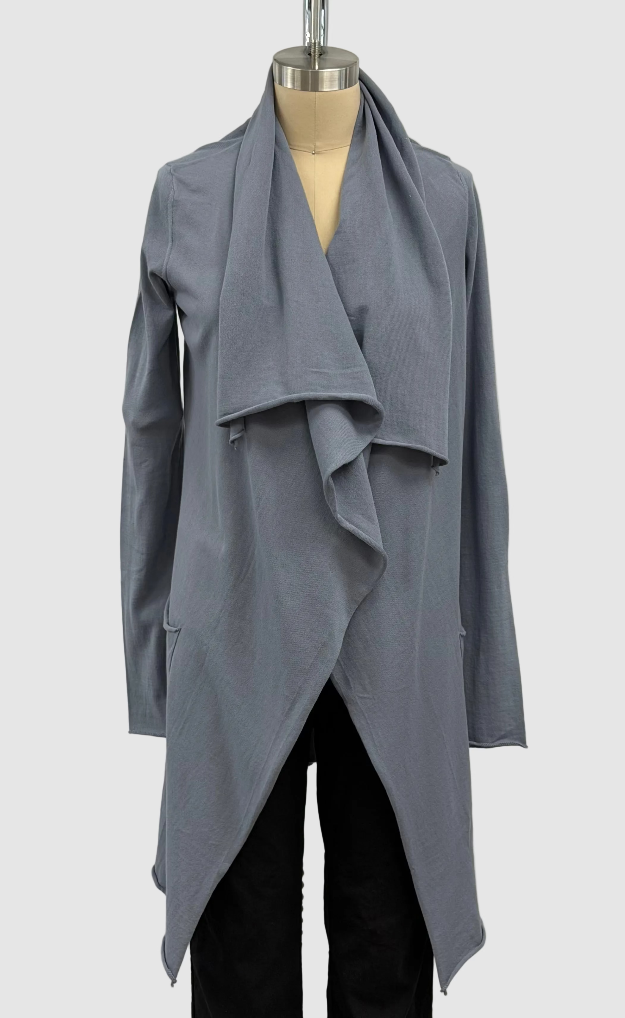 Lars Andersson Shawl Collar Wrap Jacket In Storm