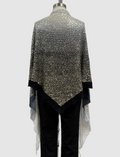 Lars Andersson Sequin Triangle Shawl In Black Ombre