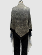 Lars Andersson Sequin Triangle Shawl In Black Ombre