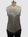 Lars Andersson Sleeveless Bias Cut Sequin Tank Top In Black Ombre
