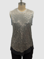 Lars Andersson Sleeveless Bias Cut Sequin Tank Top In Black Ombre