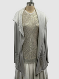 Lars Andersson Classic Hooded Wrap Jacket In Cement Ombre