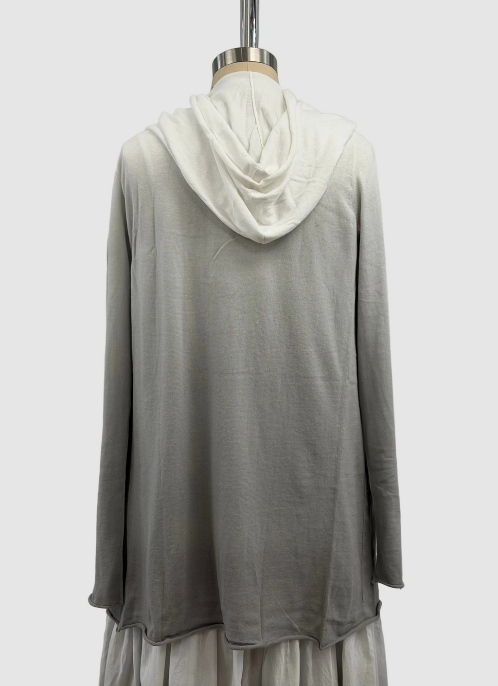 Lars Andersson Classic Hooded Wrap Jacket In Cement Ombre