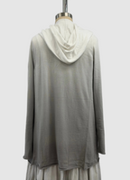 Lars Andersson Classic Hooded Wrap Jacket In Cement Ombre