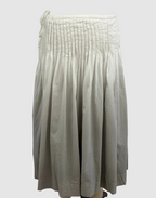 Lars Andersson Pleated Cotton Skirt In Cement Ombre