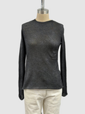 Avant Toi Hand-Painted Crewneck Pullover With Openwork Lacy Design In Nero