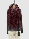 Avant Toi Cashmere Animalier Print Scarf In Wine