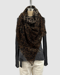 Avant Toi Cashmere Animalier Print Scarf In Yak