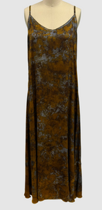Avant Toi Abito Lungo Spallina Sottile Camouflage Dress in Cantharellus