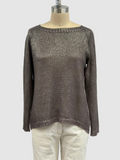 Avant Toi Linen Maglia Barchetta Manica Raglan con Ombre Lamina in Lavendar