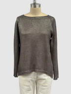 Avant Toi Linen Maglia Barchetta Manica Raglan con Ombre Lamina in Lavendar
