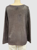 Avant Toi Linen Maglia Barchetta Manica Raglan con Ombre Lamina in Lavendar
