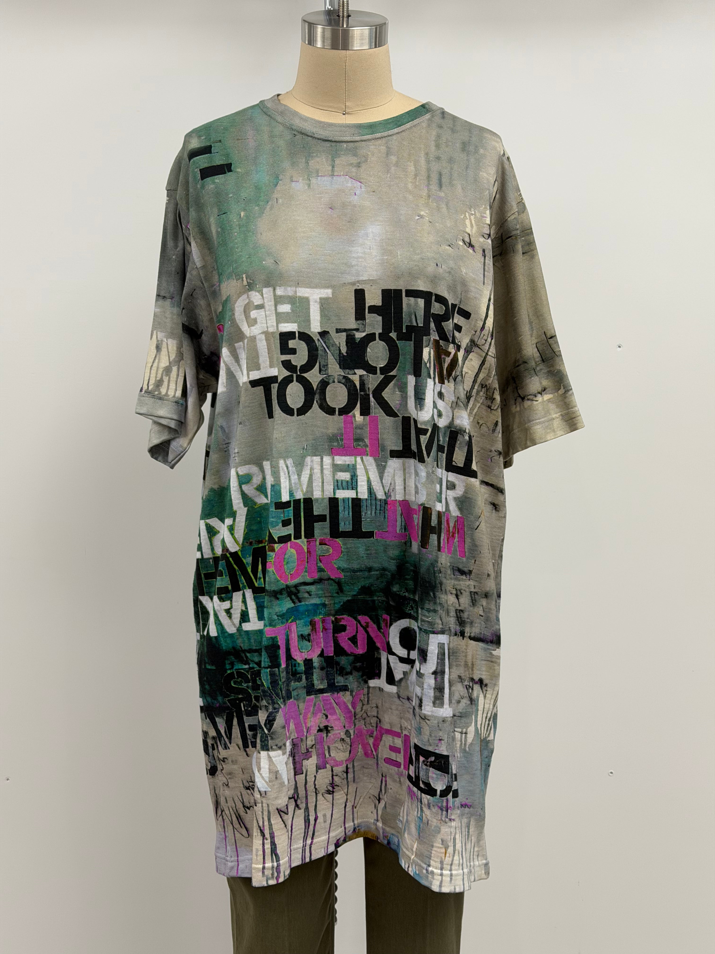 Printed Artworks Graffiti Tee in Green