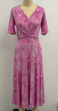 Printed Artwork Dress in Richten Pink