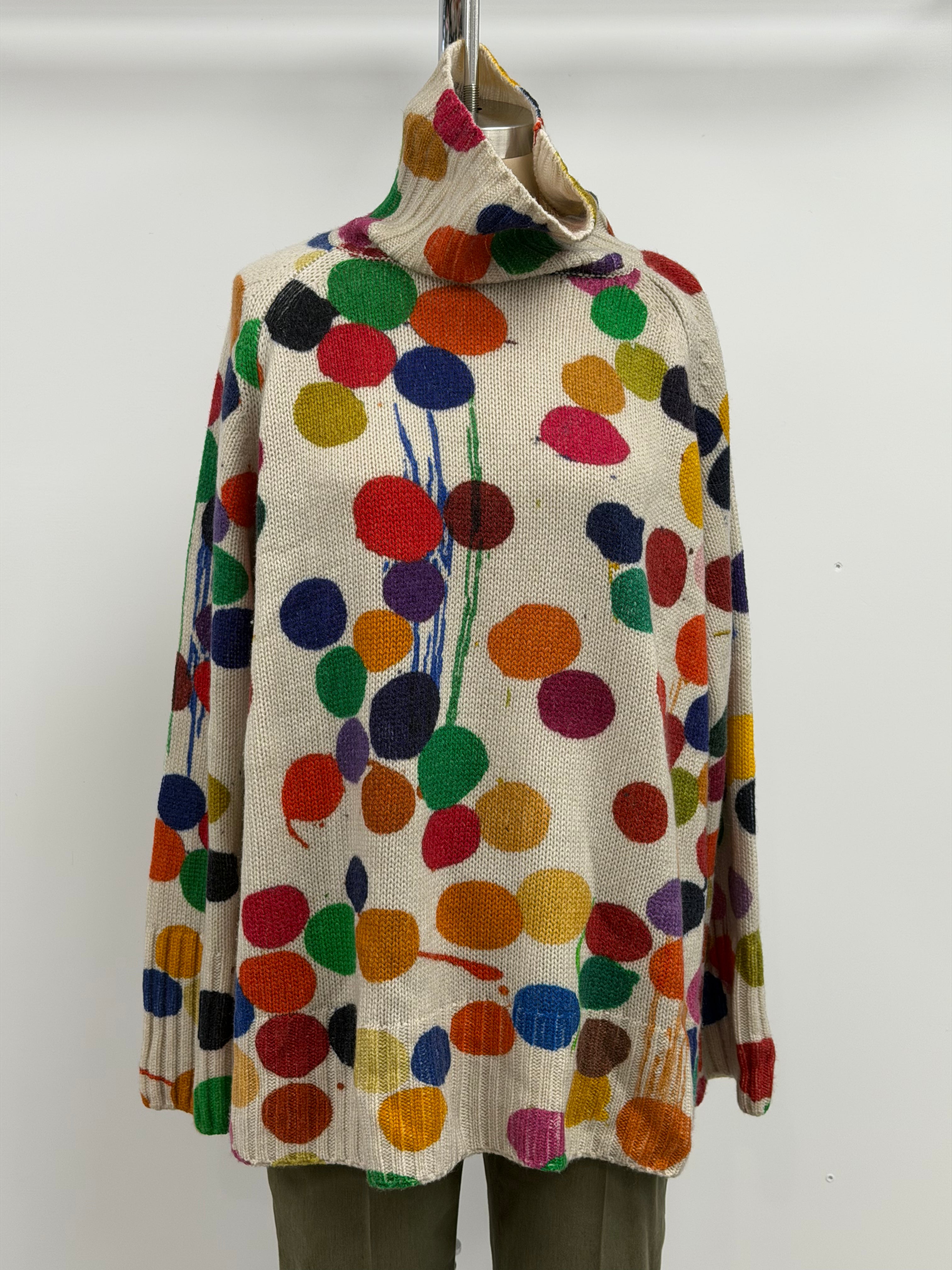 Printed Artworks Multicolor Dots Sweater