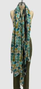 Printed Artworks Brigitte Bardot Scarf in Blue/Green
