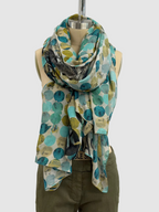 Printed Artworks Brigitte Bardot Scarf in Blue/Green