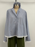 Vitamin Ballerina Jacket in Navy and White