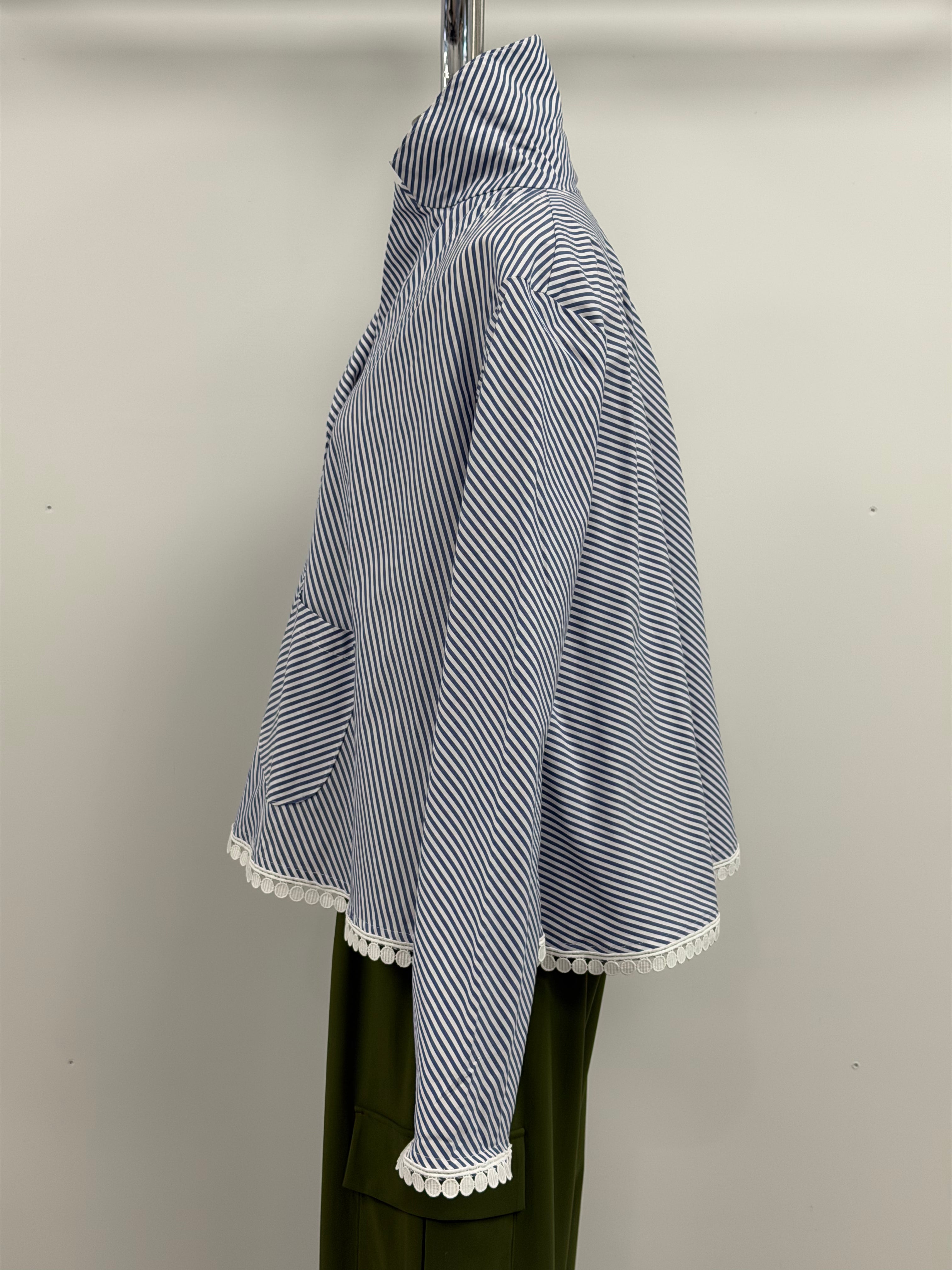 Vitamin Ballerina Jacket in Navy and White