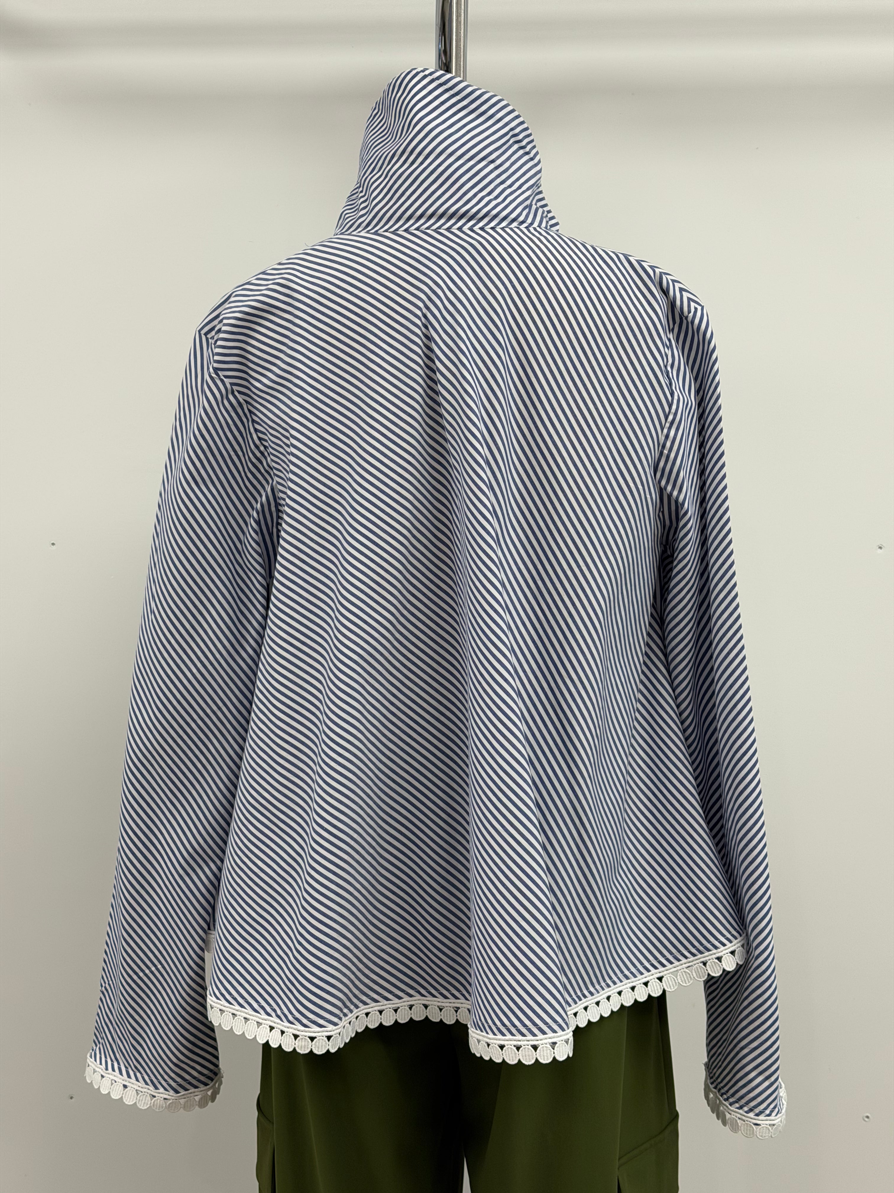 Vitamin Ballerina Jacket in Navy and White