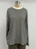 Asparagus Striped Tee in Black and White