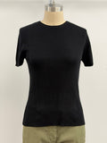 Lars Andersson Short Sleeve Crew Neck Top in Black