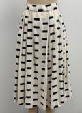 Uqnatu Ikat Skirt in Ivory and Navy