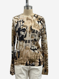 Printed Artworks Long Sleeve Tee in Graffiti Green